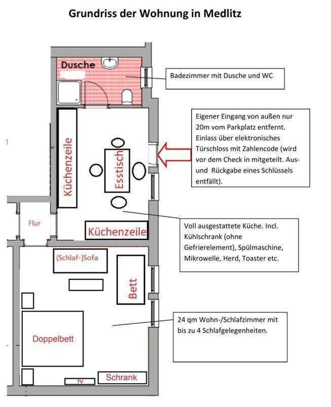 Wohnung In Medlitz Rattelsdorf Zewnętrze zdjęcie